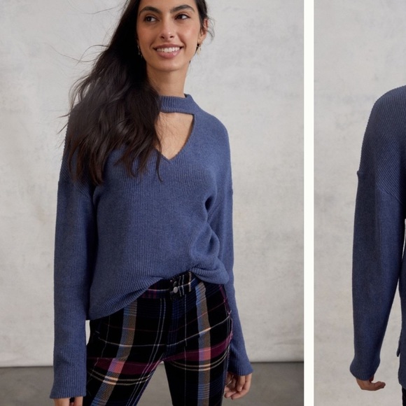 Anthropologie Sweaters - Anthropologie NWT Dolan Rebecca Cut-Out Top Sweater Size M.